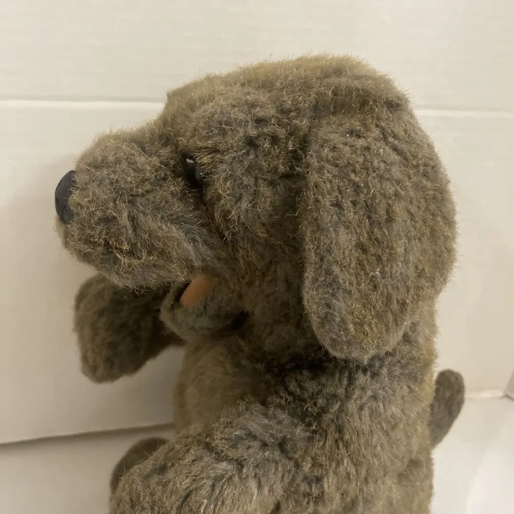 Folkmanis Sitting Puppy Dog Hand Puppet Full Body 14” Plush Brown Folktails